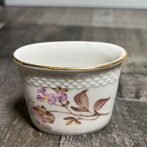 Vintage Thomas R Miniature Oval Vase Hand Painted Gold Rim Made Germany